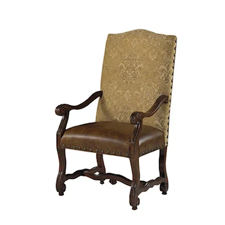 Luxemberg Overscaled Carved Arm Chair